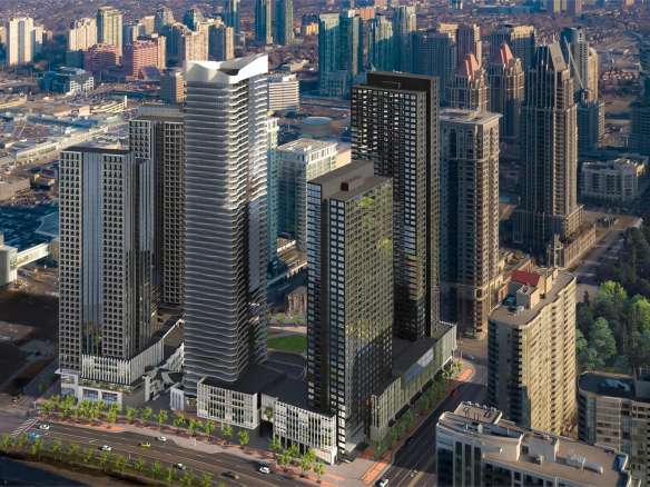 Square One District Condos Aerial View