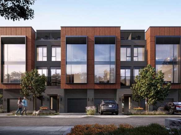 North on Bayview Towns Exterior View