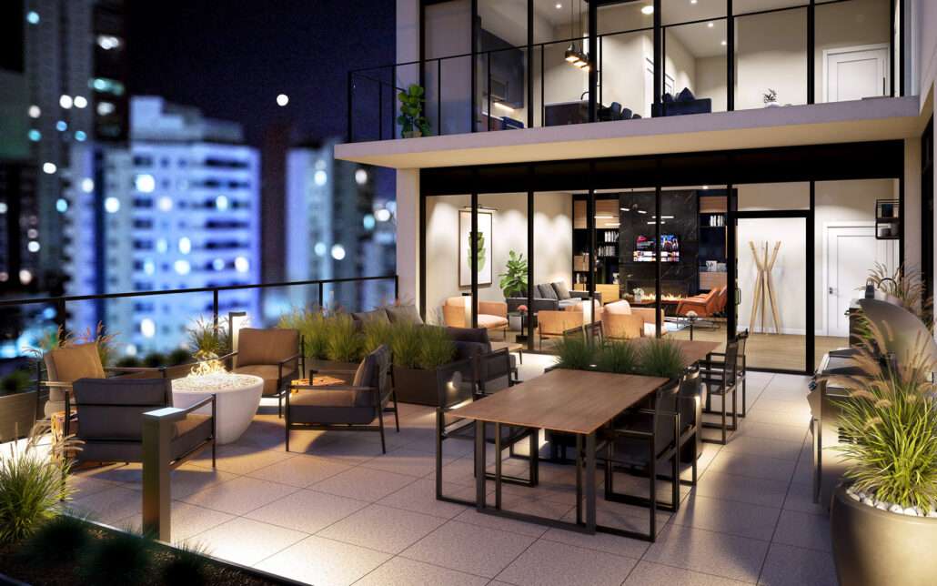 Q Condos Terrace Lounge