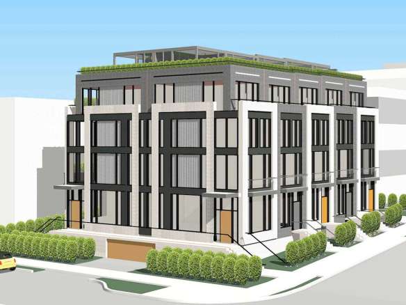 1647 Bathurst Street Townhomes Exterior Rendering