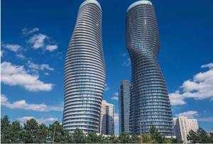 Modern condominium building in the Greater Toronto Area