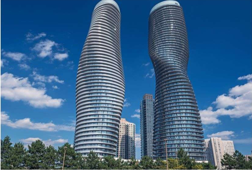 Modern condominium building in the Greater Toronto Area