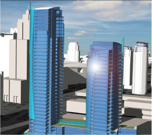 Yorkton Twin Condo Towers Rendering