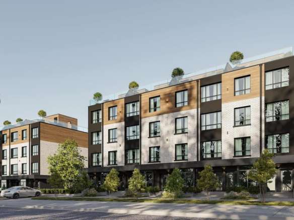 Oasis Townhomes on Lawrence Rendering