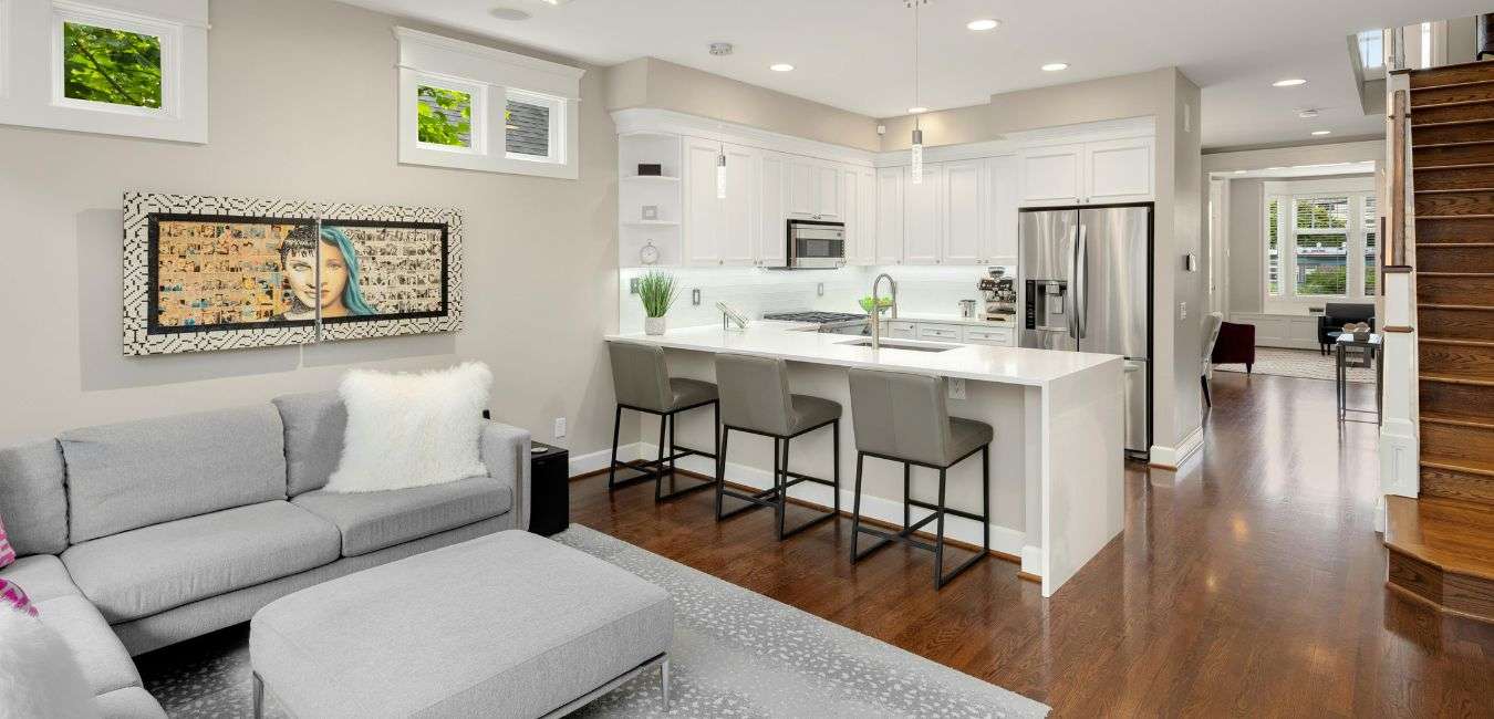 Furnished interior condo unit